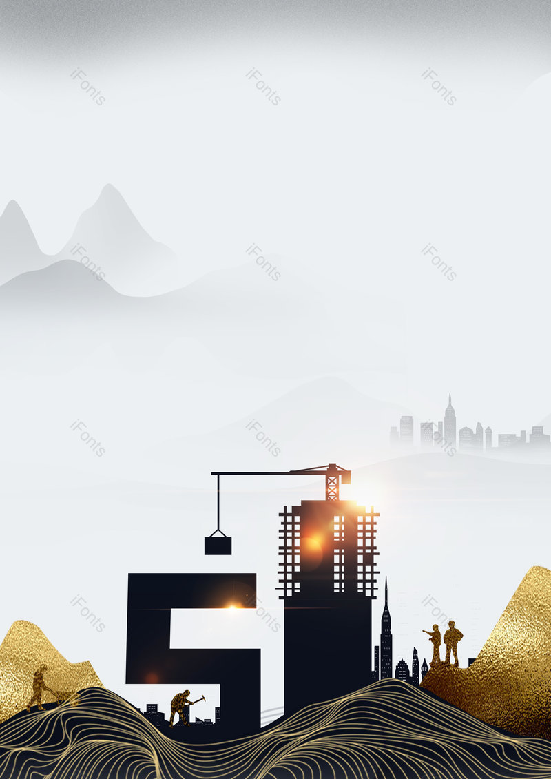 鎏金风五一劳动节房地产51海报背景,插画/手绘图,插画/手绘图库,插画/手绘图下载,插画/手绘